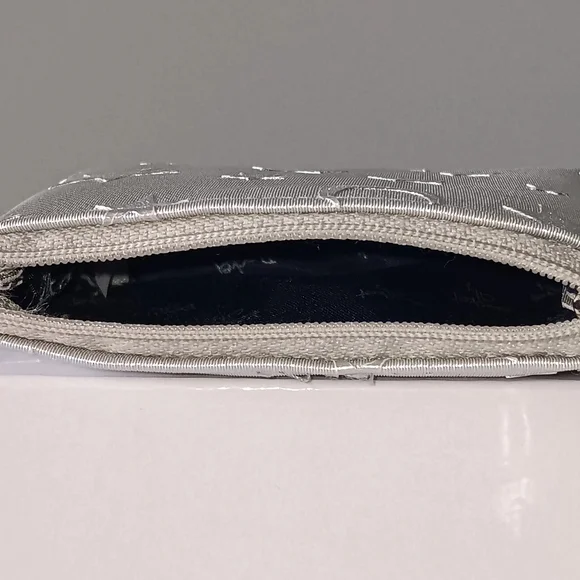 NEW Rocket City Silver Moon & Stars Celestial Themed Zippered Mini Bag - Picture 4 of 9